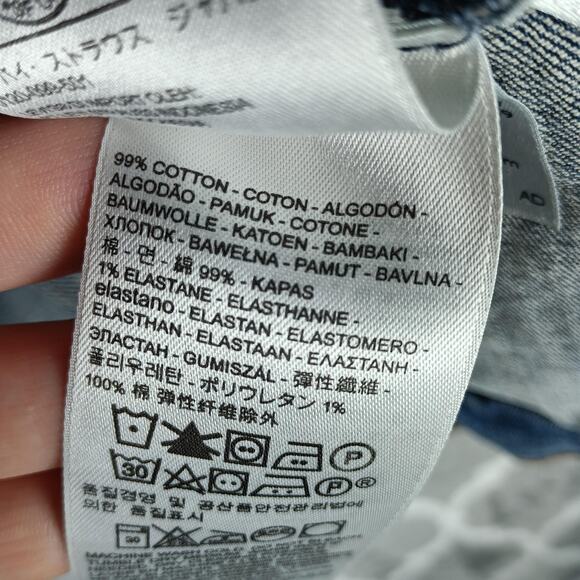 Levis Trucker Jacket Women Large Denim Classic Western Button Front Type 3 - Picture 9 of 10